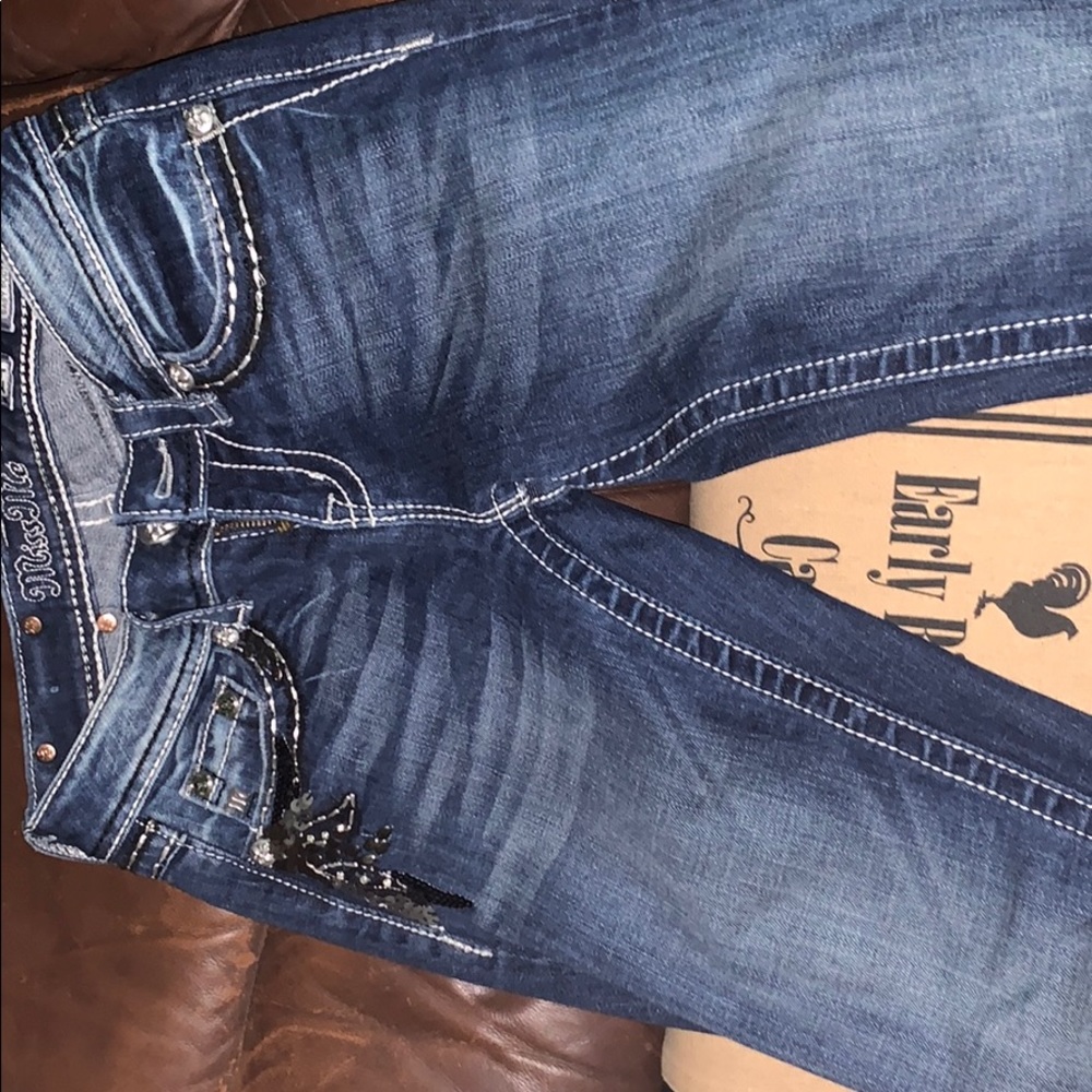 Dark wash easy boot miss me jeans